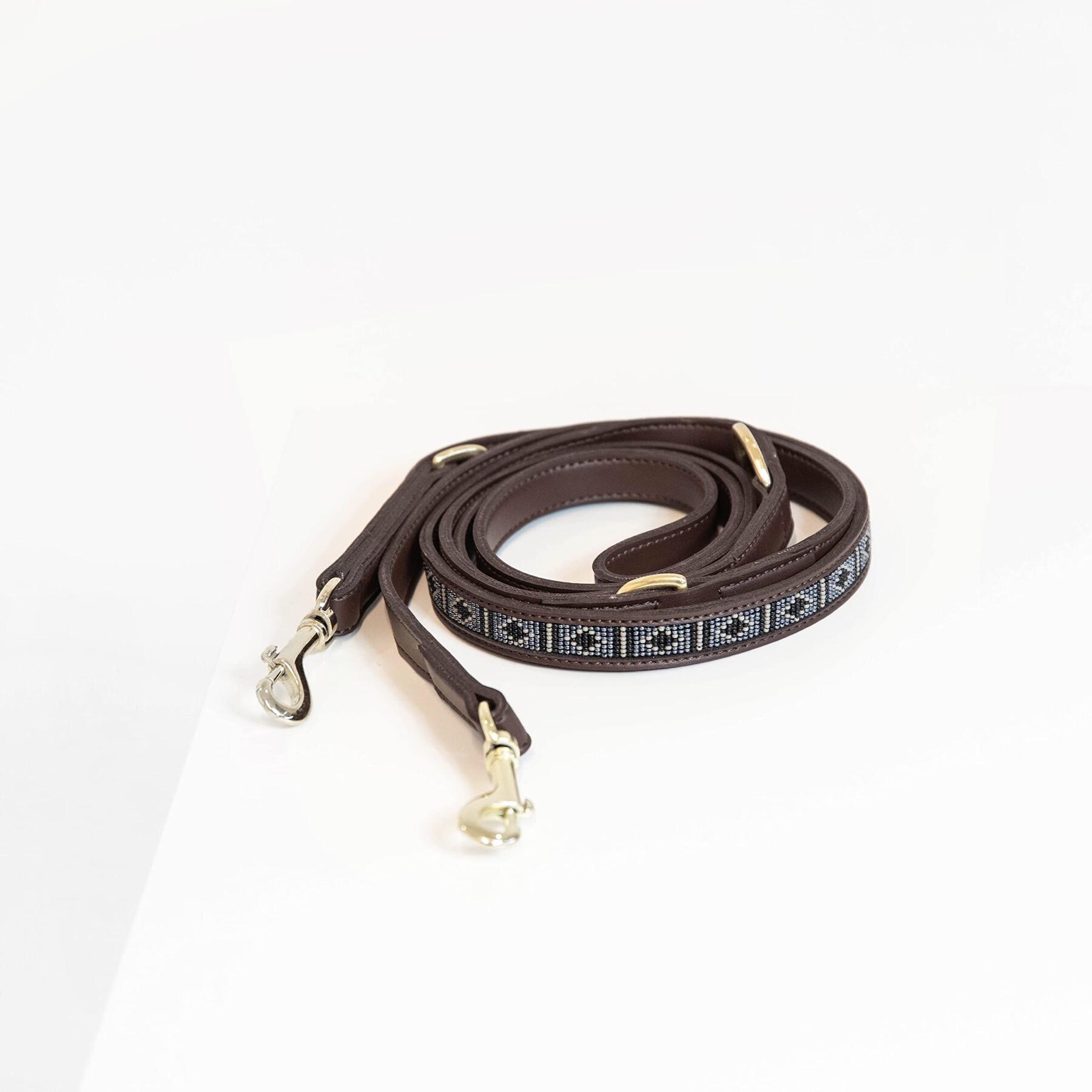 Dog leash with handmade beads Kentucky 250cm