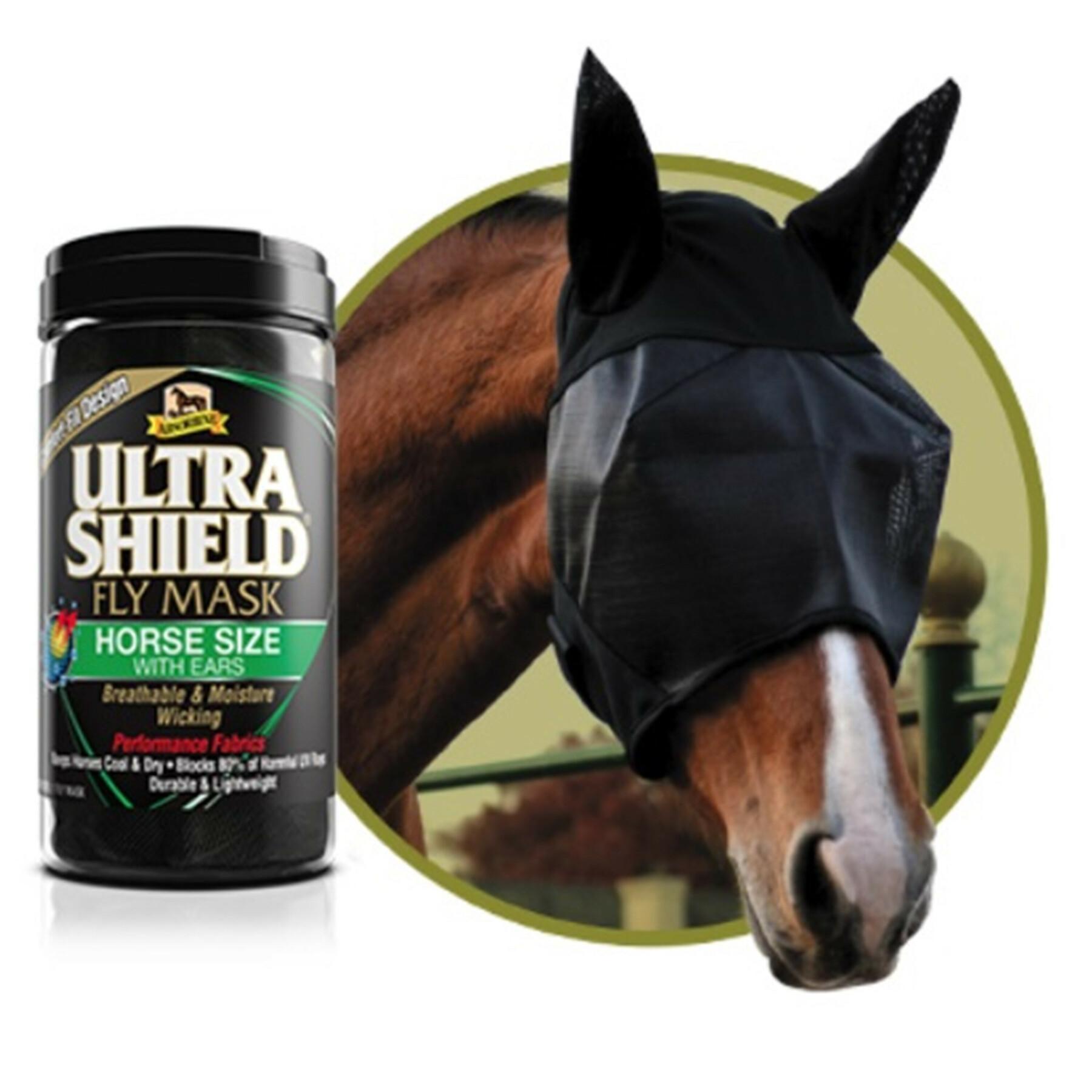 Anti-fly mask for horse with ear Absorbine