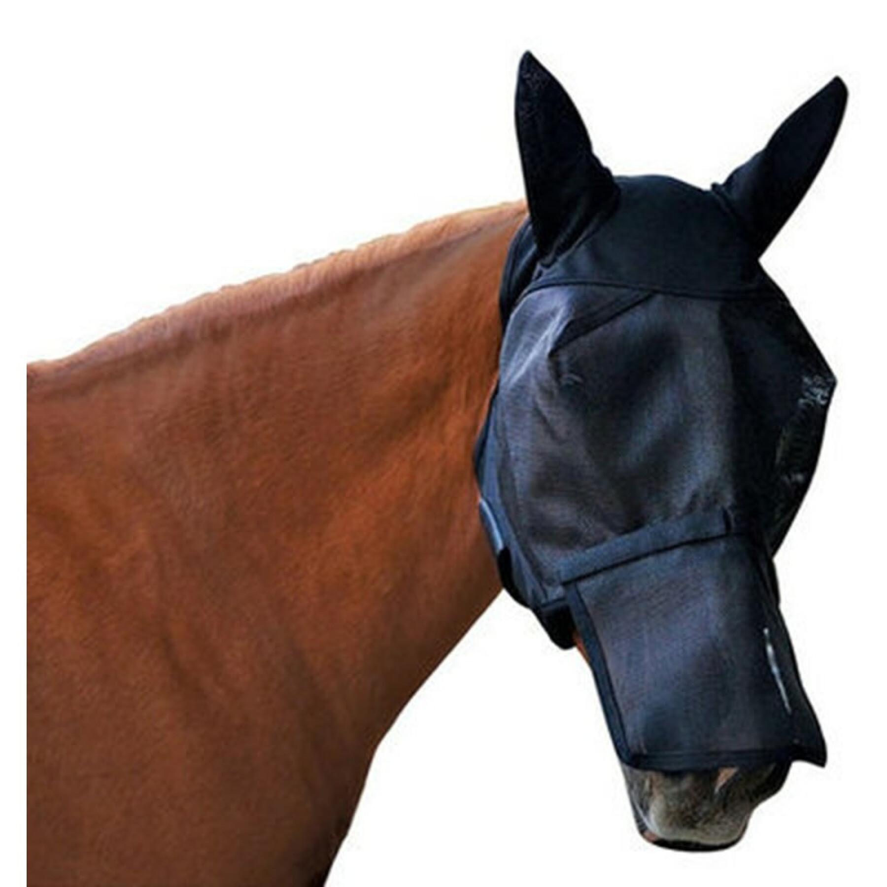 Anti-fly mask for horse with removable ear and nose Absorbine