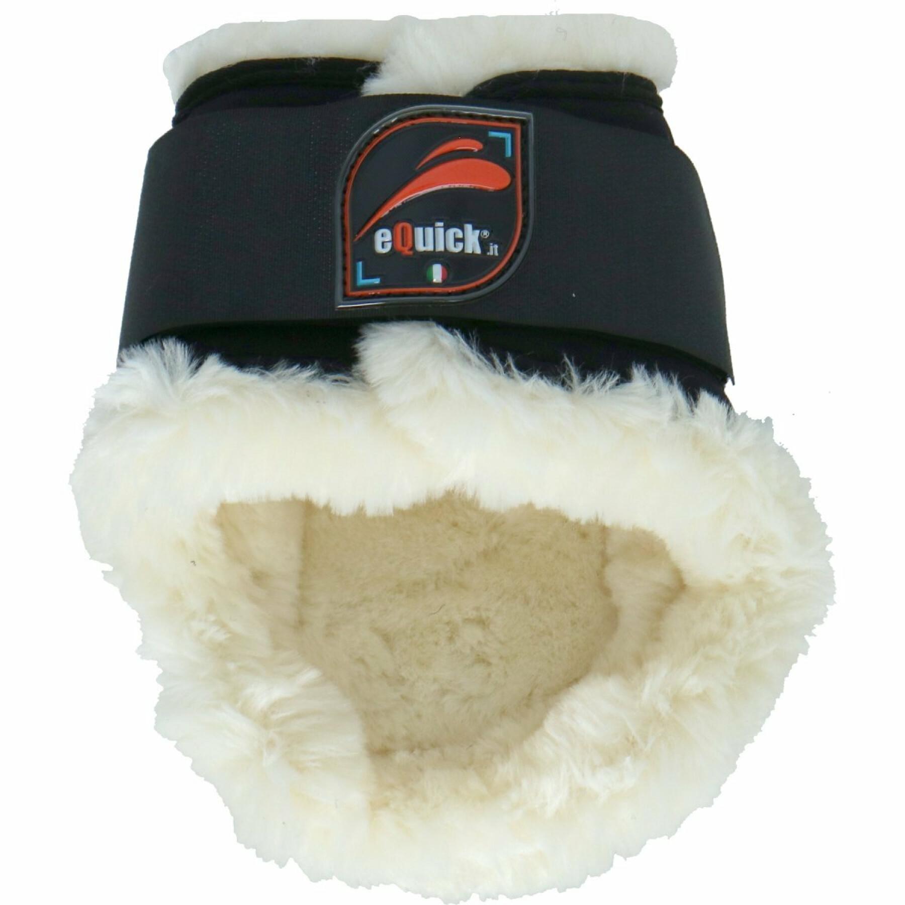 Tendon protector for rear horse eQuick eLight fluffy
