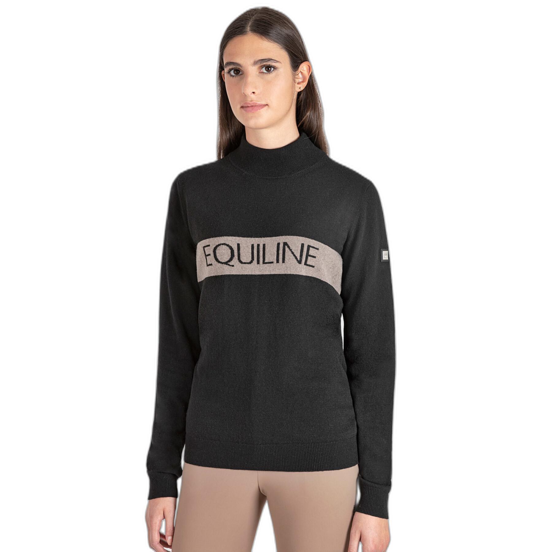 Riding sweatshirt with logo in jacquard woman Equiline