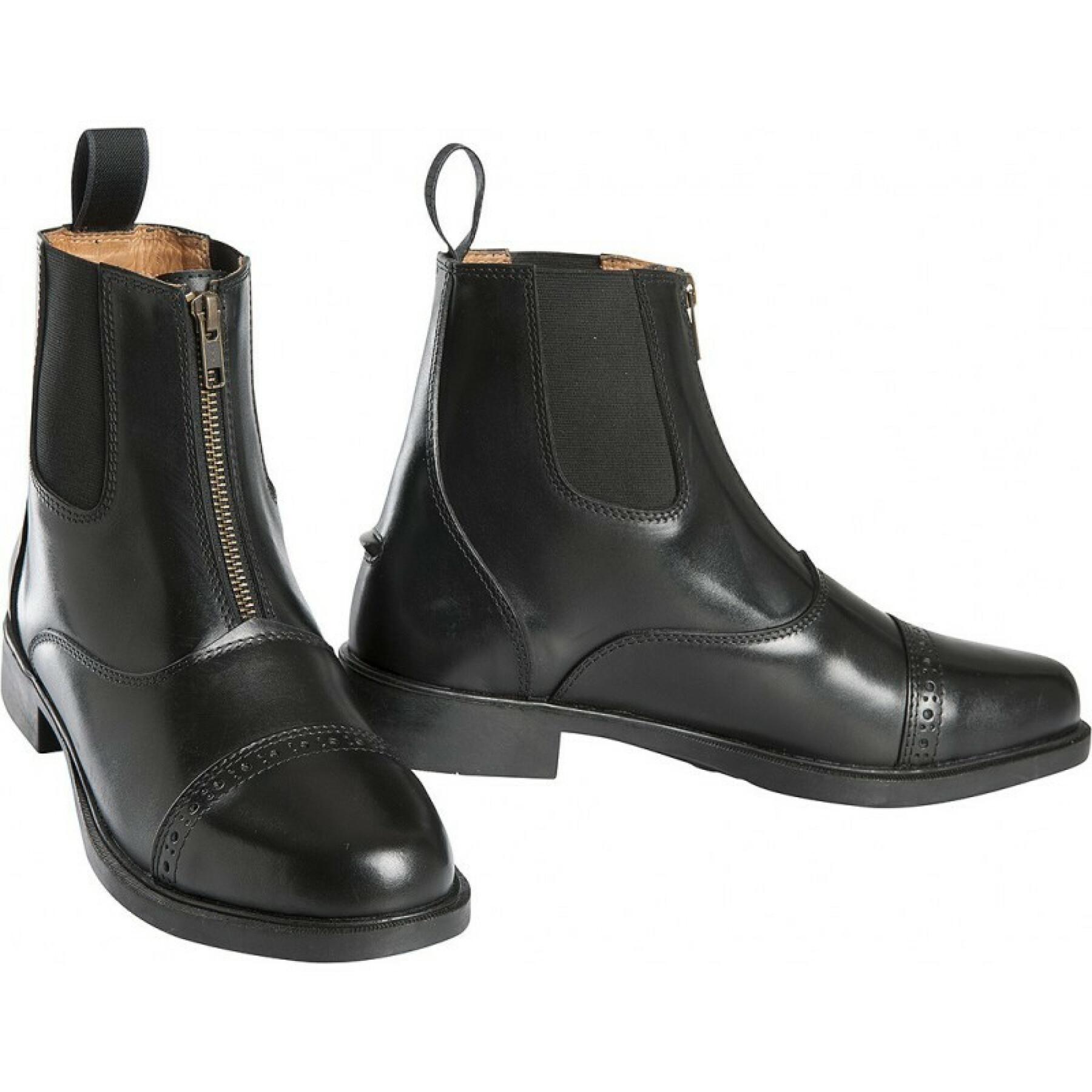 Leather zip boots for kids Equithème