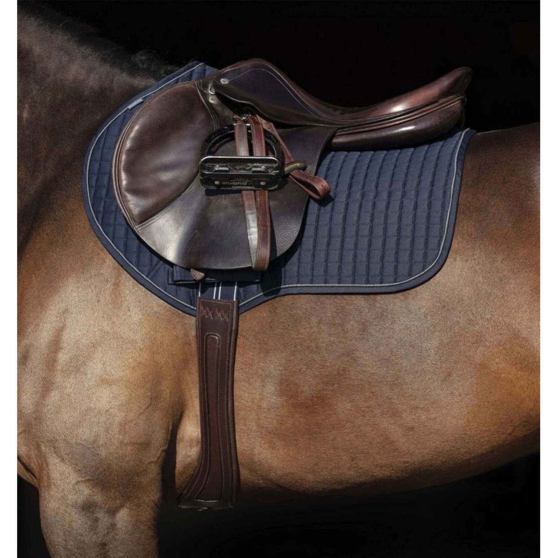 Leather horse girth Horseware Rambo Micklem Comfort