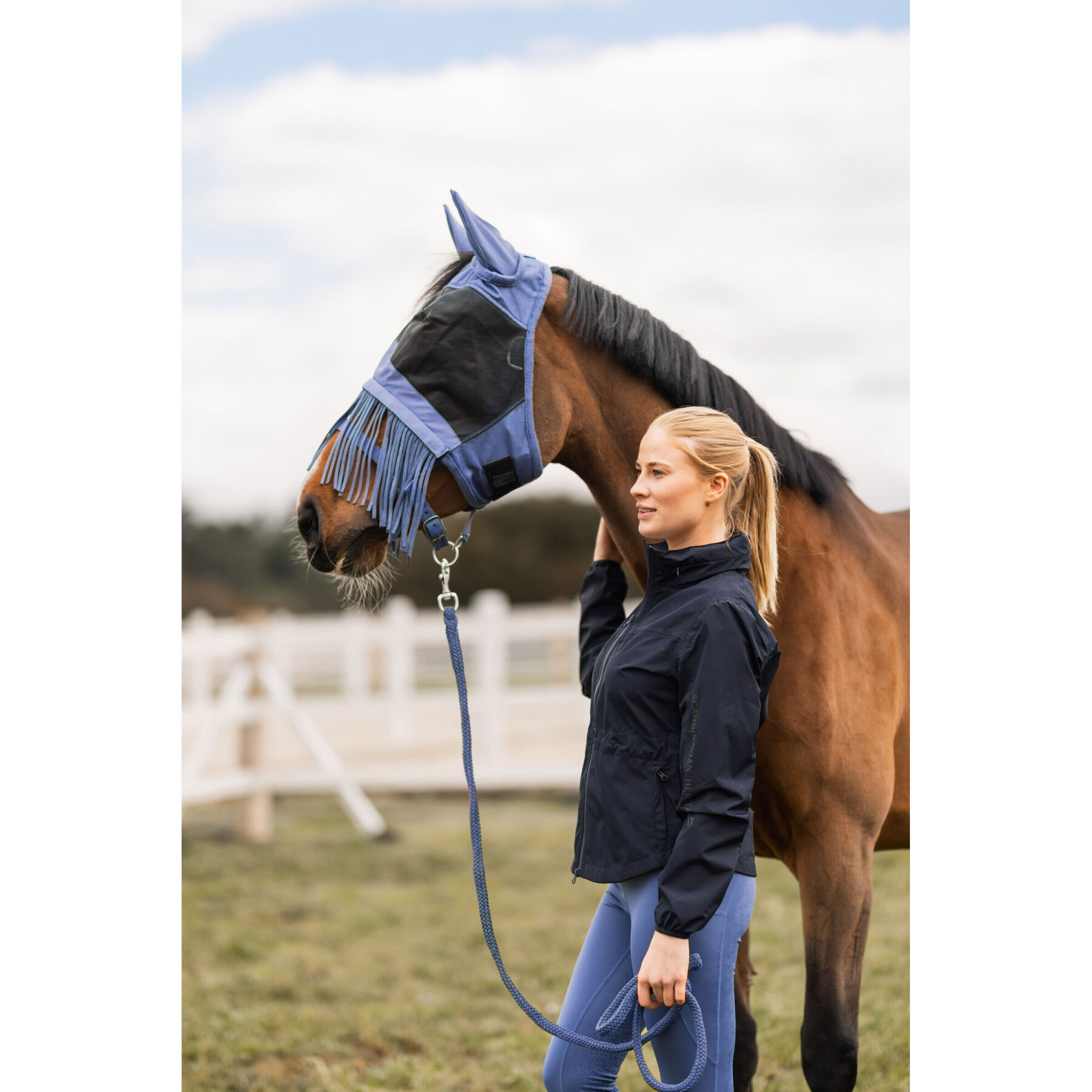 Full-face fly mask with bangs Horze
