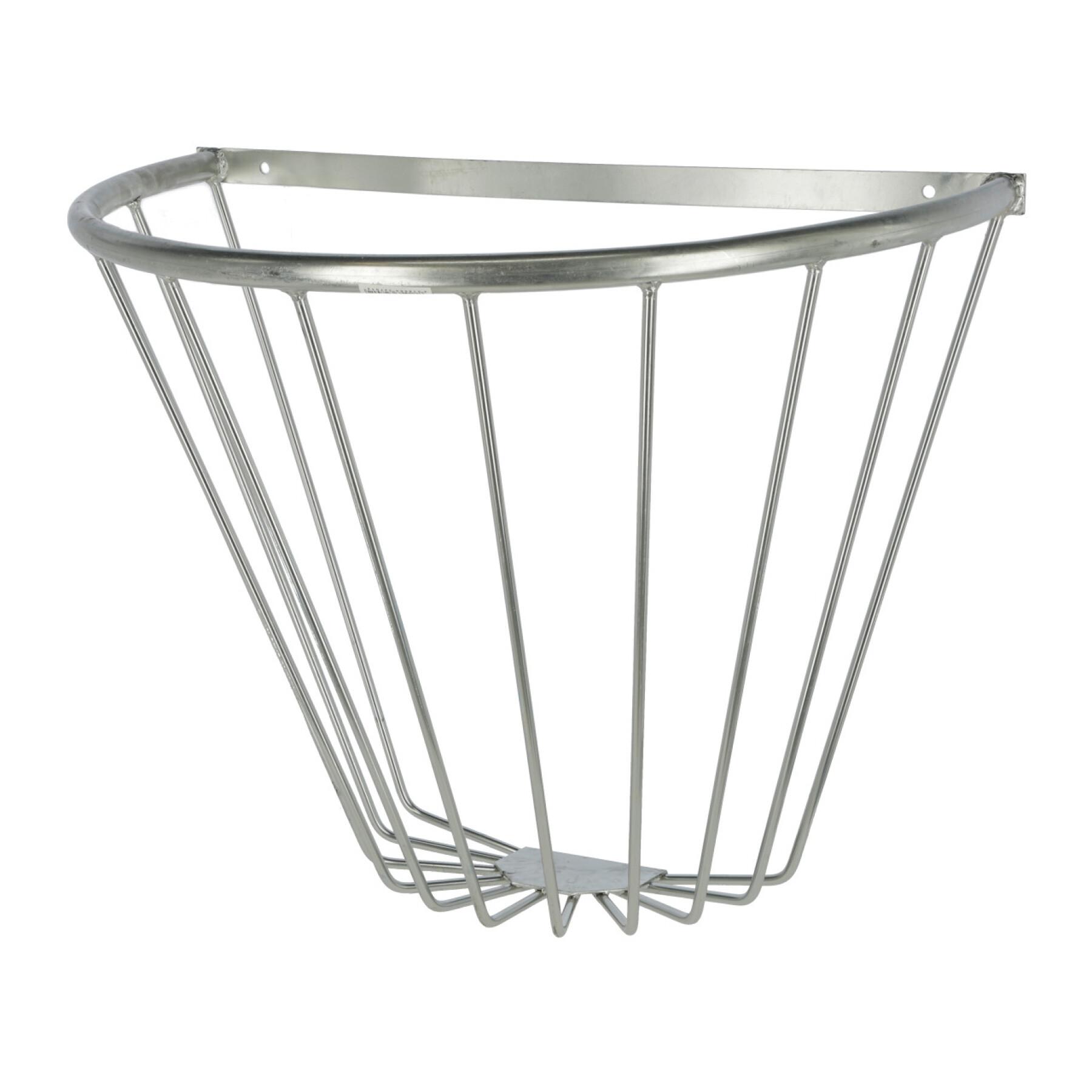 Half round zinc-plated hay rack with wall mounting Kerbl