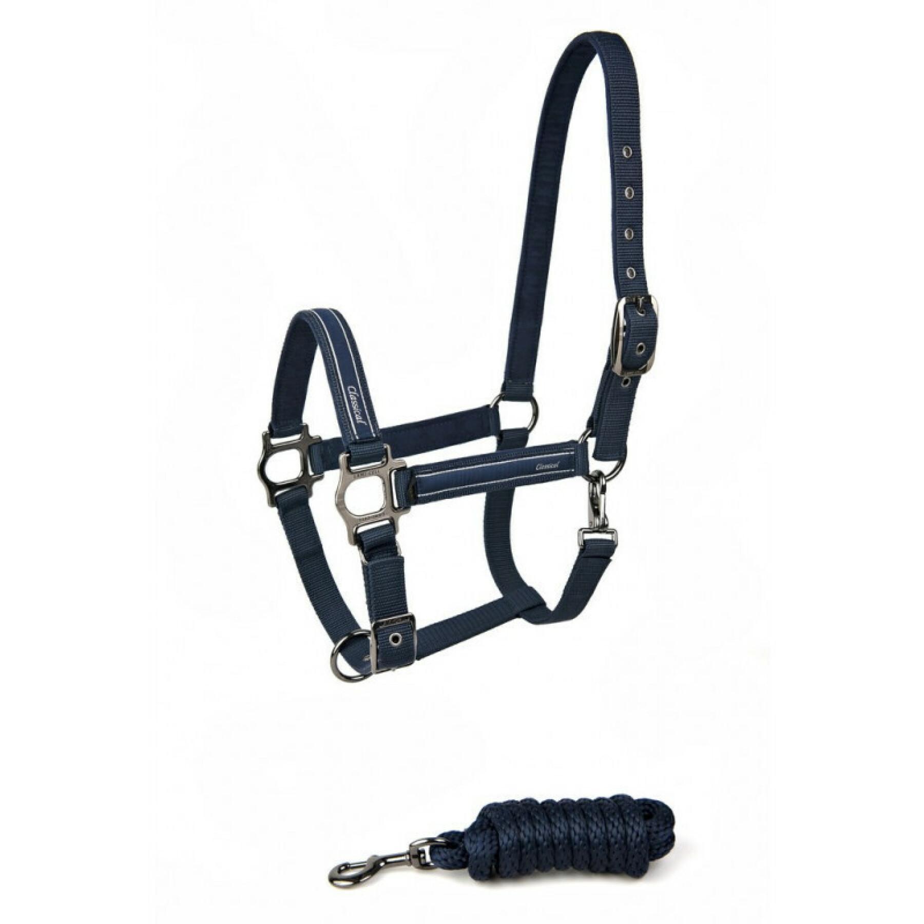 Halter and lead rope set for horse Lami-Cell Classical