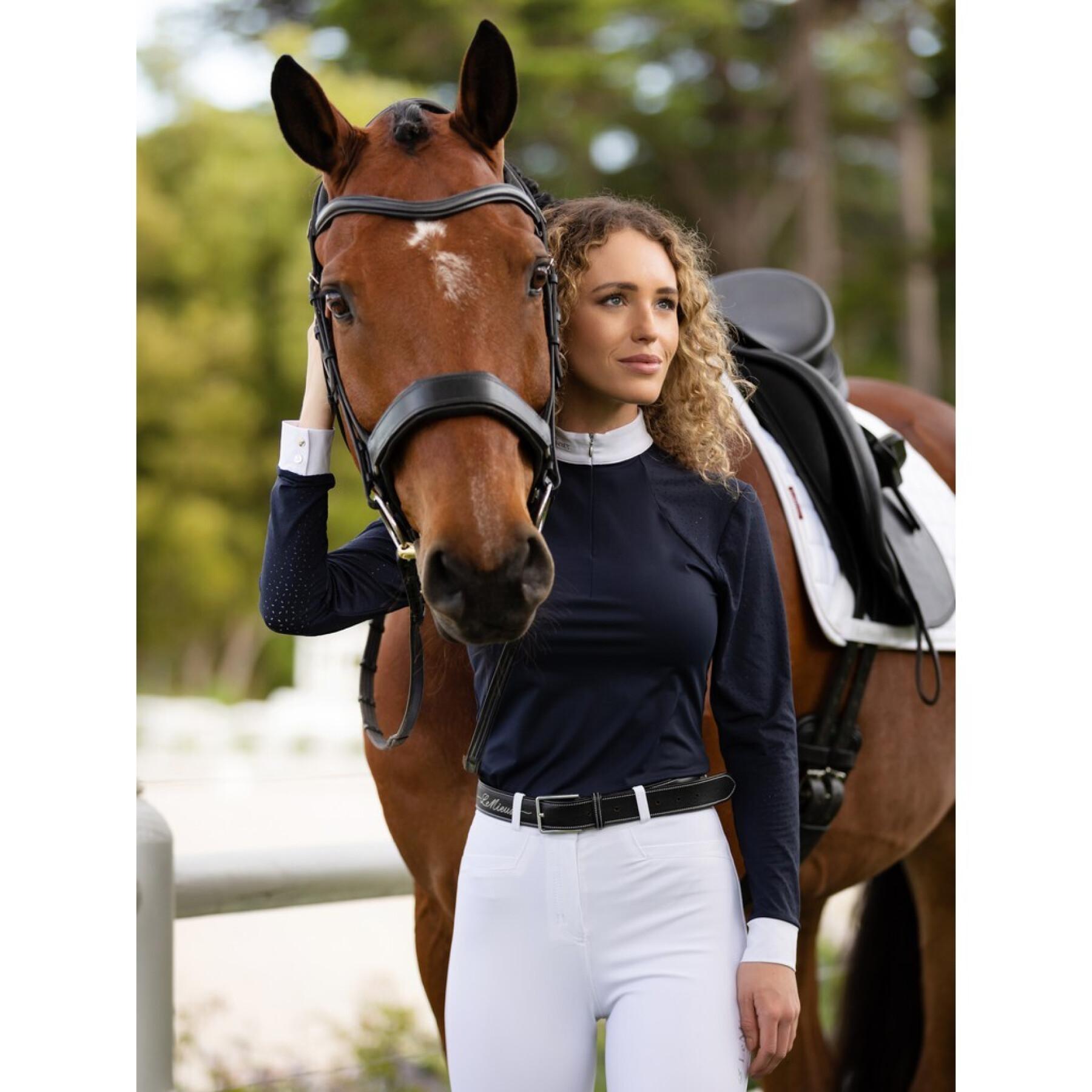 Long sleeve riding polo shirt for women LeMieux Olivia