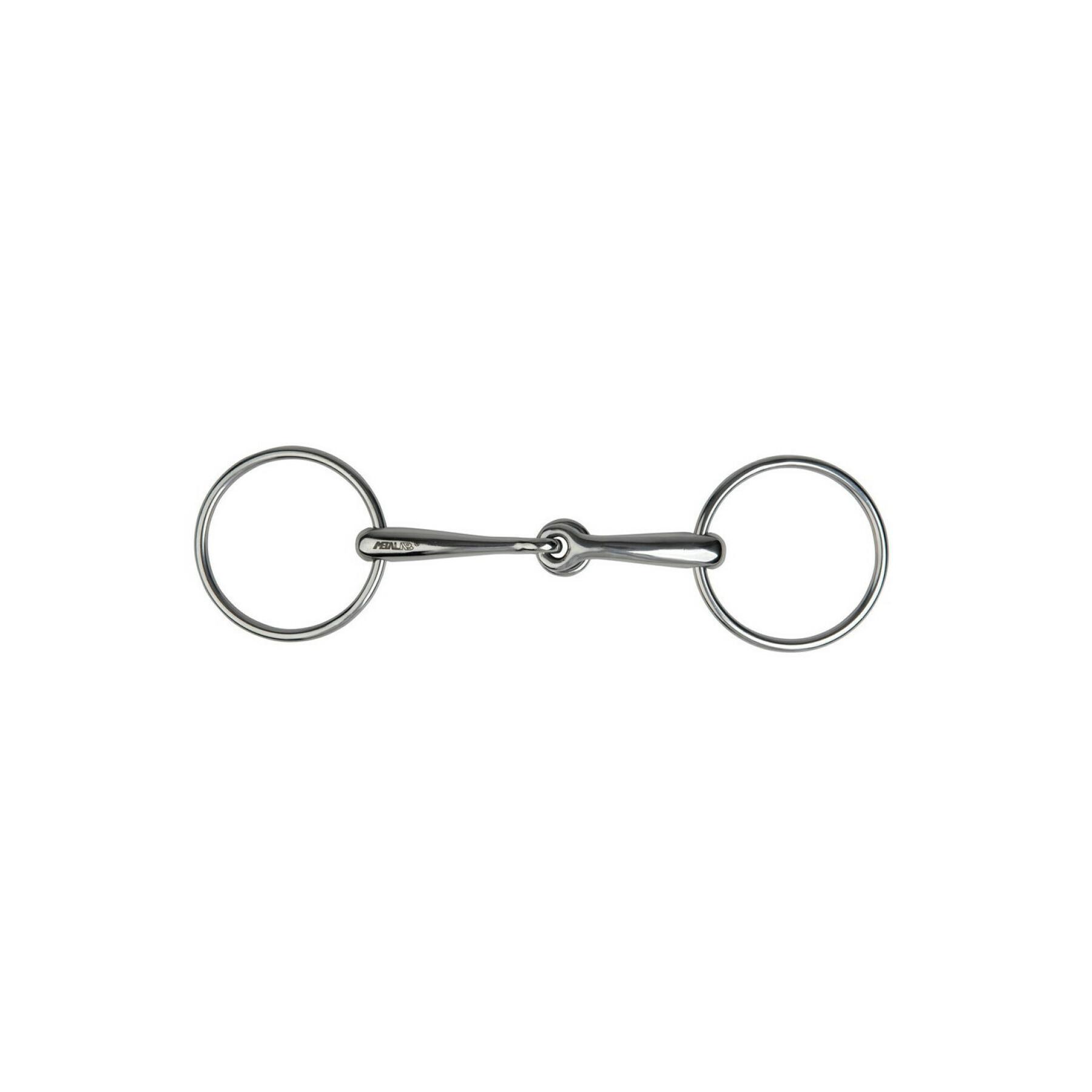 Two-ring snaffle bit in stainless steel Metalab
