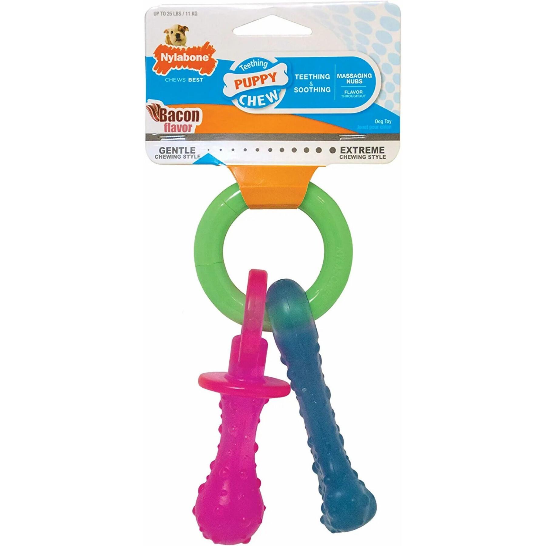 Dog toy Nylabone Puppy Teething Pacifier - Bacon XS