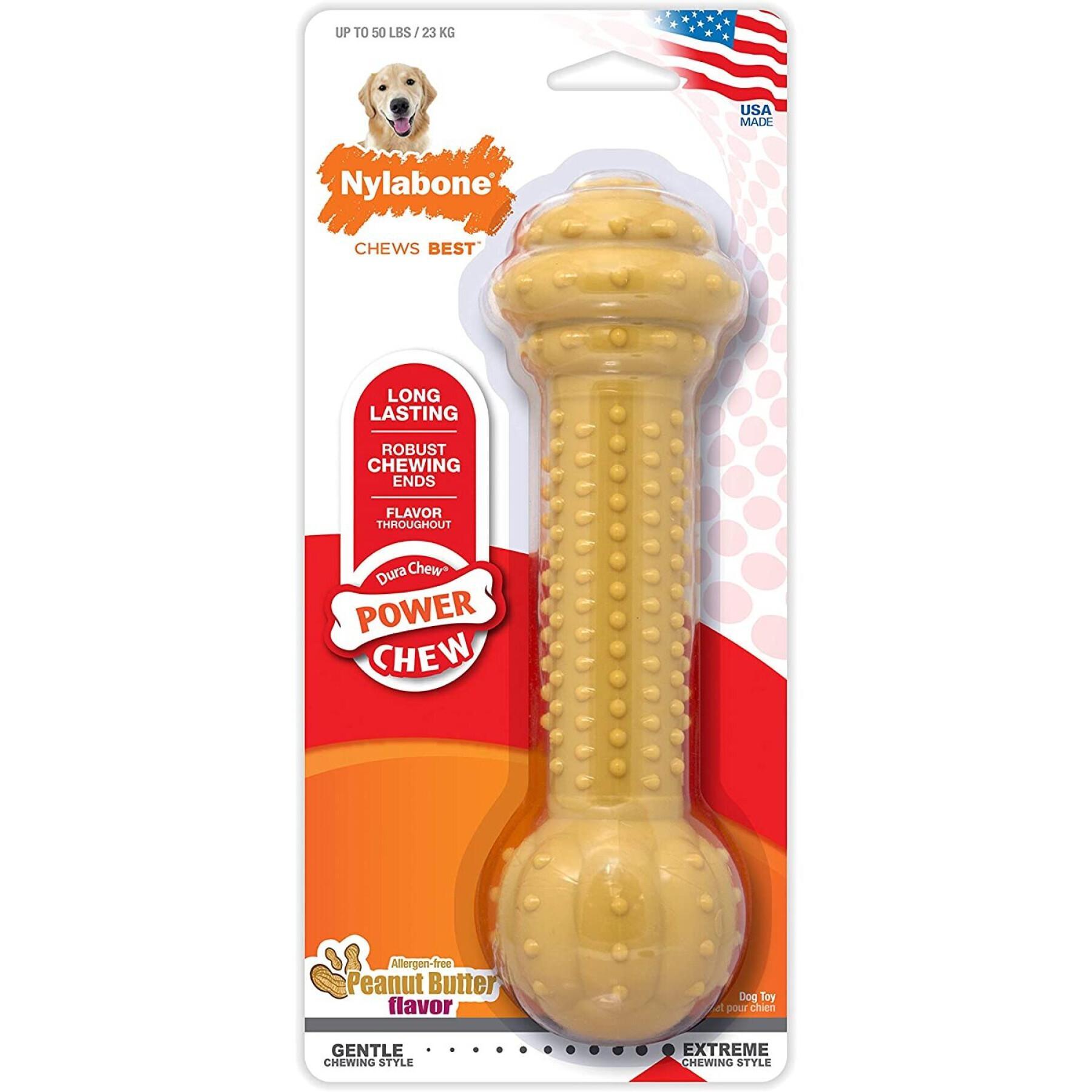 Dog toy Nylabone Extreme Chew - Barbell Peanut Butter L/XL