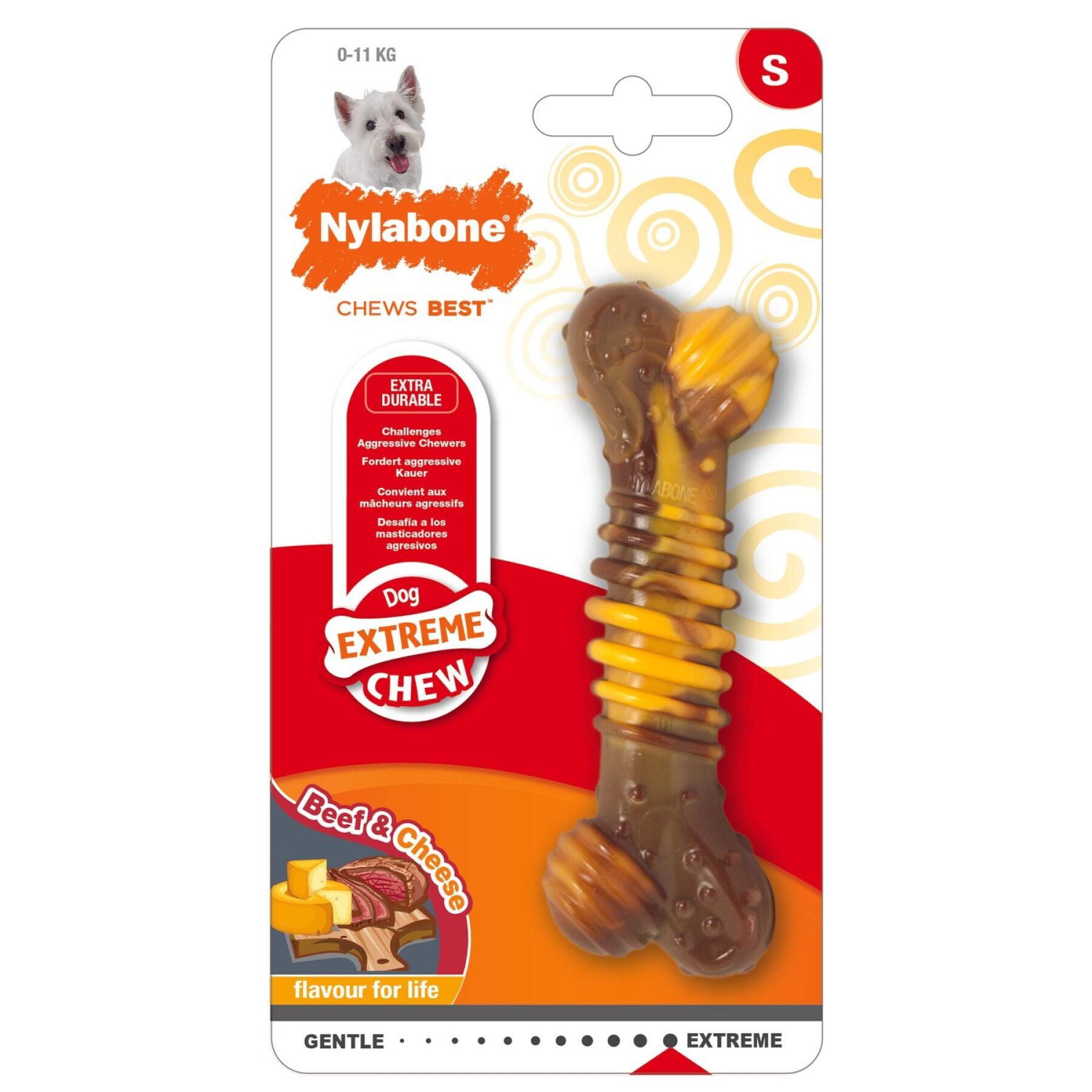 Dog toy Nylabone Extreme Chew - Texture Bone Steak And Cheese S