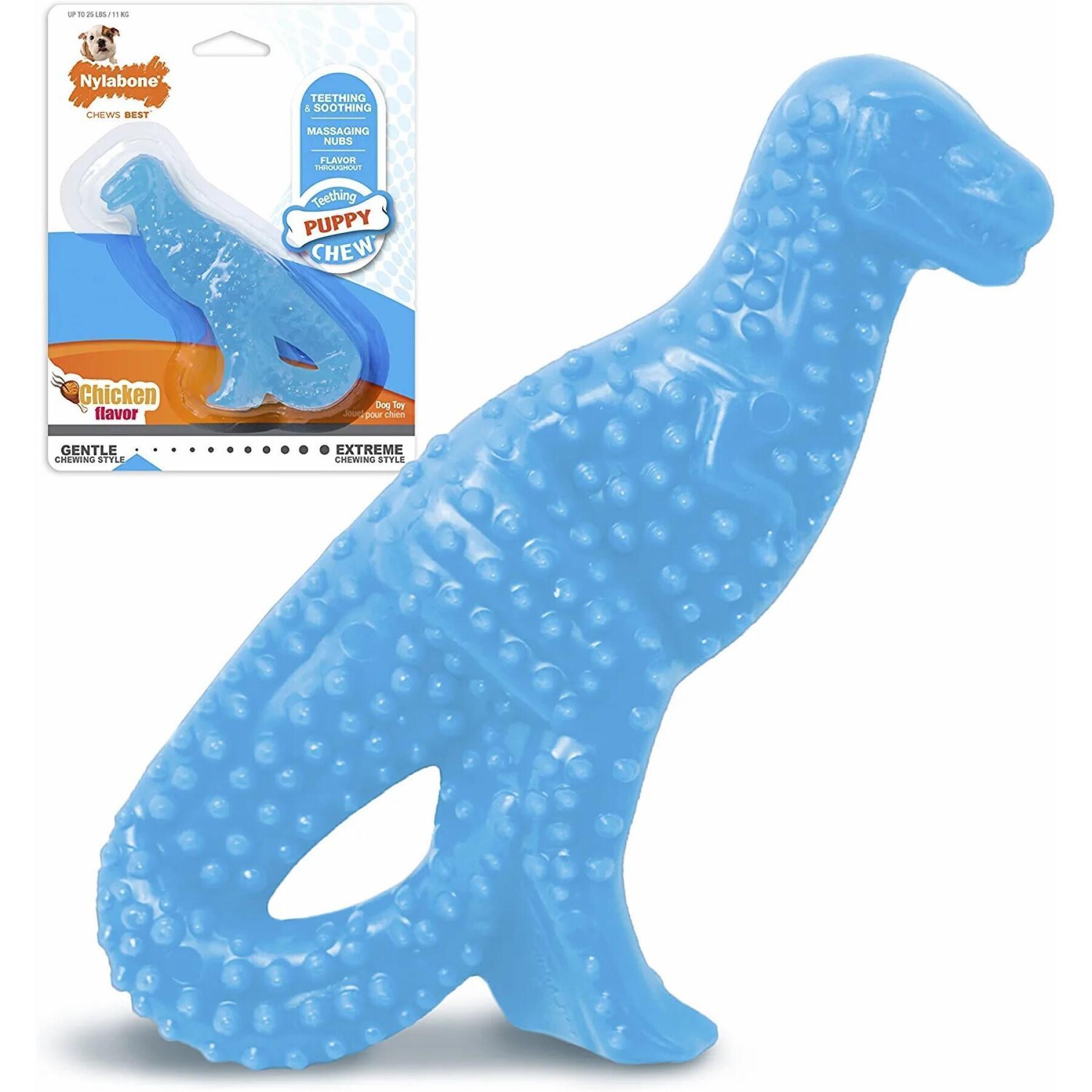 Dog toy Nylabone Puppy Teething Dental Dino - Chicken Flavour S