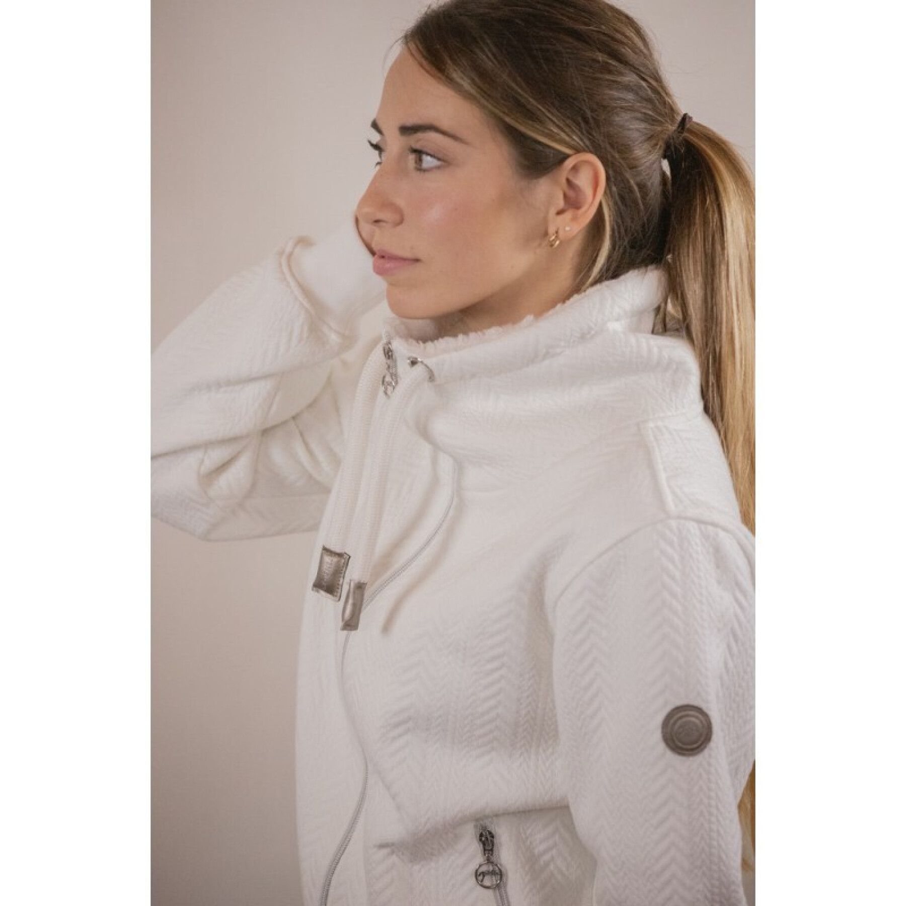 Women's full-zip hooded riding sweatshirt Pénélope Clotilde