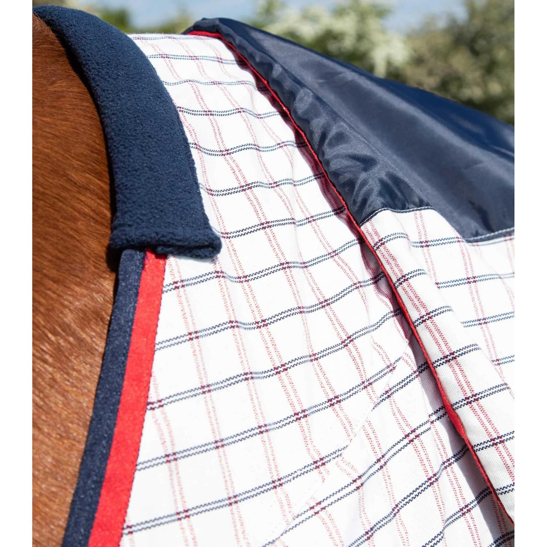 Stable blanket for horse in cotton with neck cover Premier Equine
