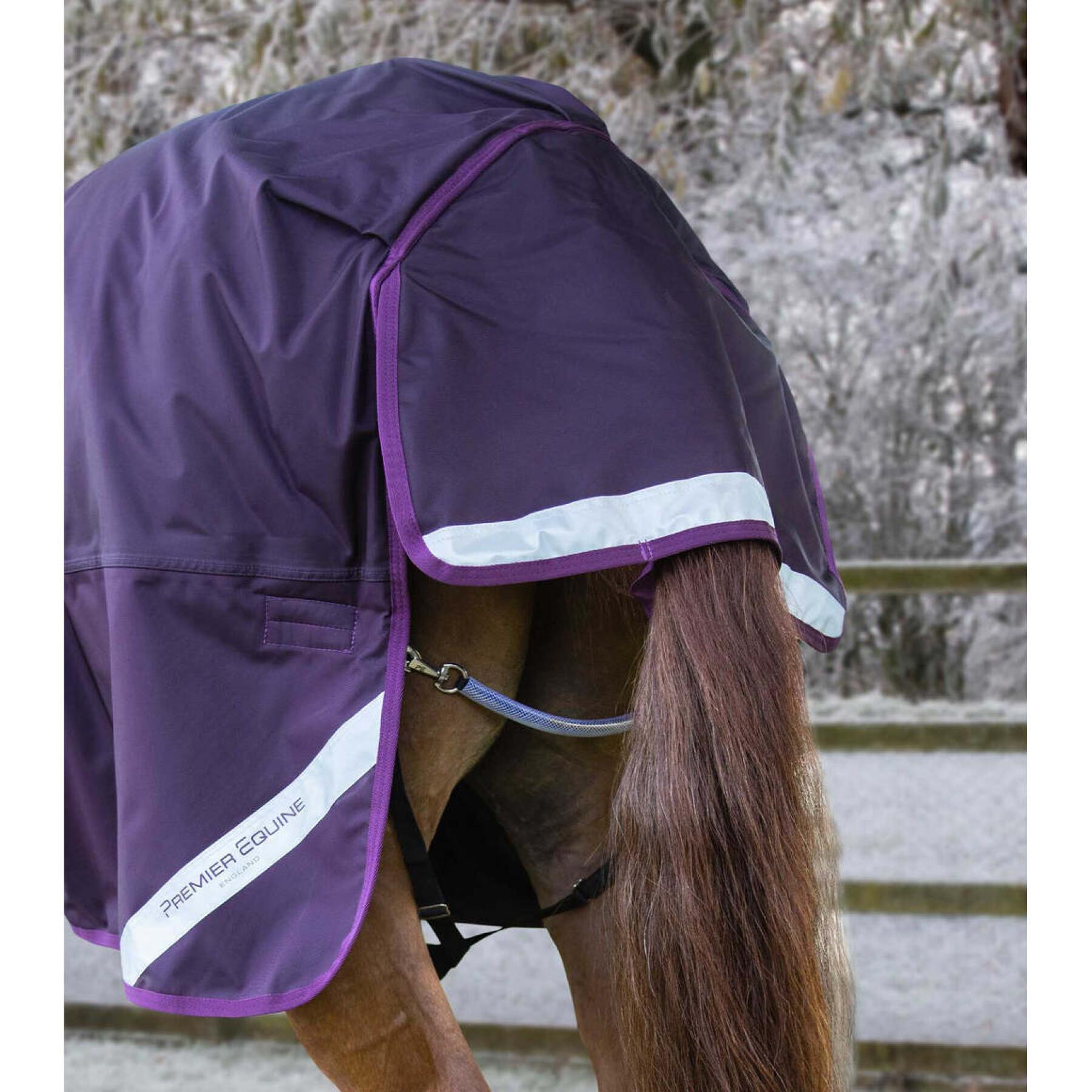 Waterproof outdoor horse blanket with neck cover Premier Equine Buster Storm Classic 420 g