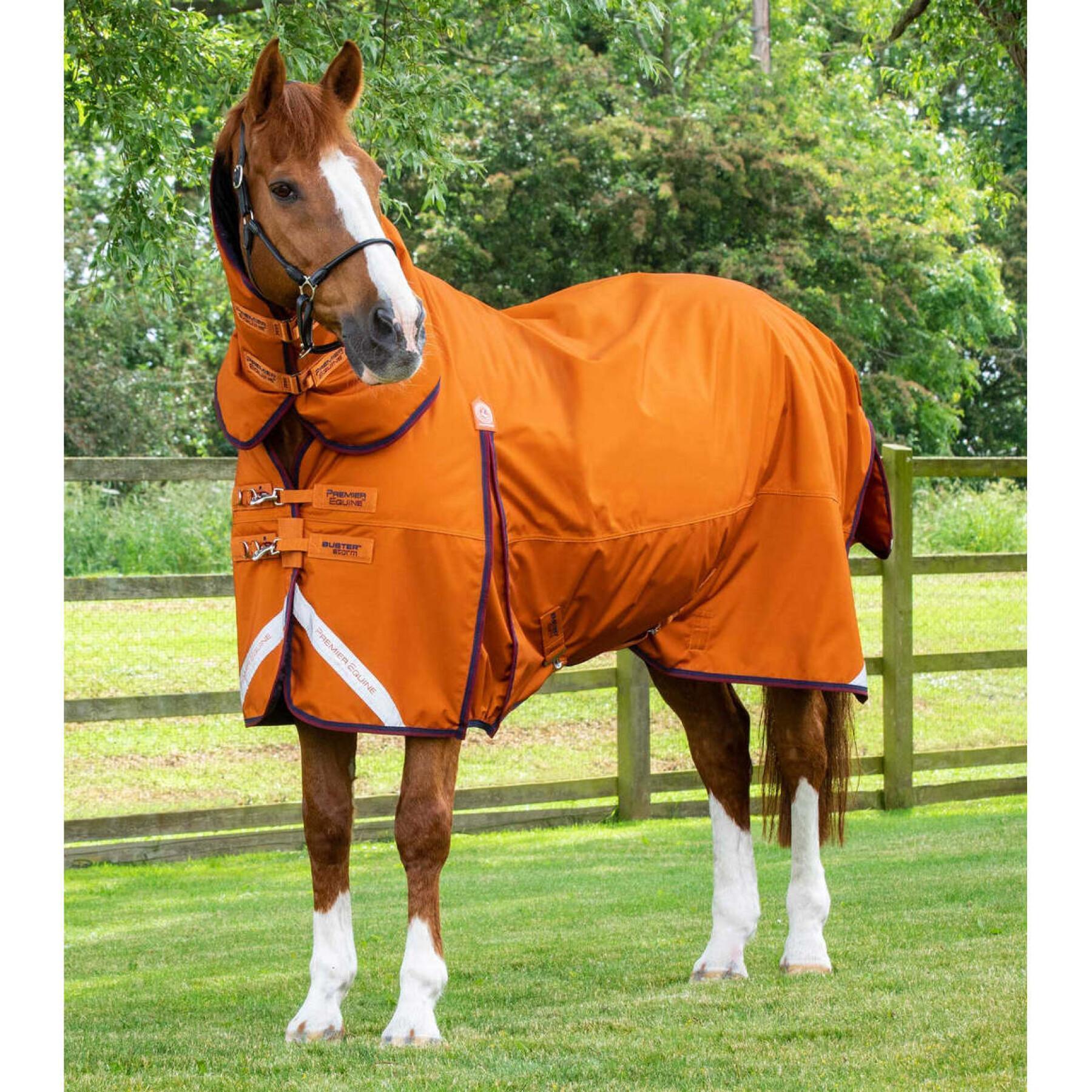 Waterproof outdoor horse blanket with neck cover Premier Equine Buster Combo 200g