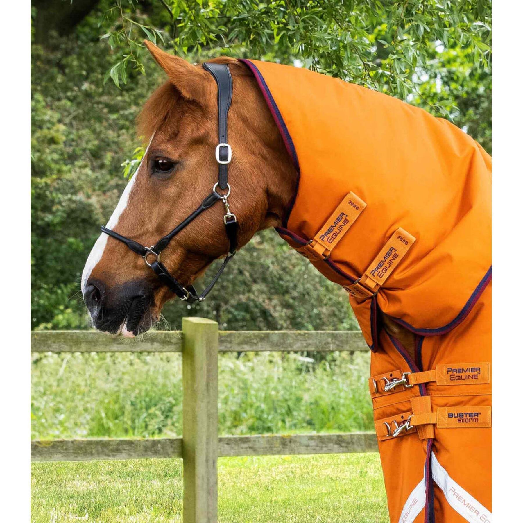 Waterproof outdoor horse blanket with neck cover Premier Equine Buster Combo 200g