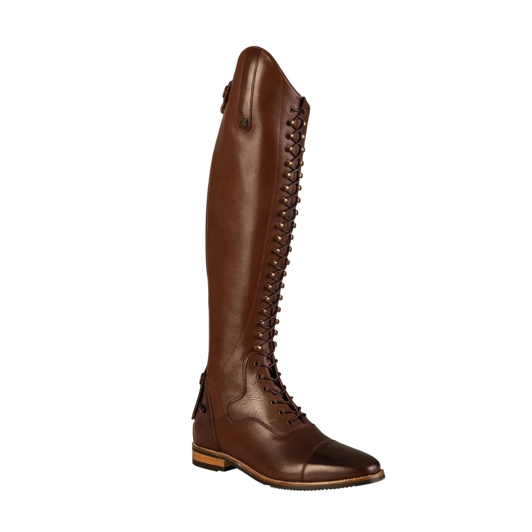 Riding boots with laces leather woman Premier Equine Maurizia Regular