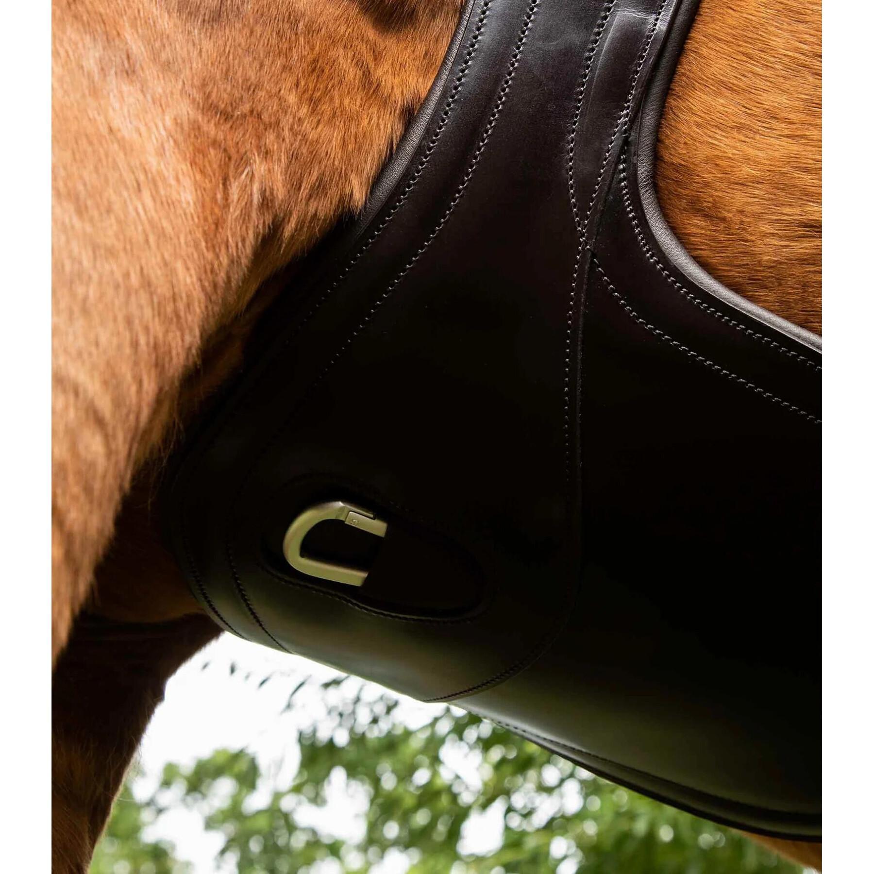 Anatomical leather riding girth Premier Equine Lizzano