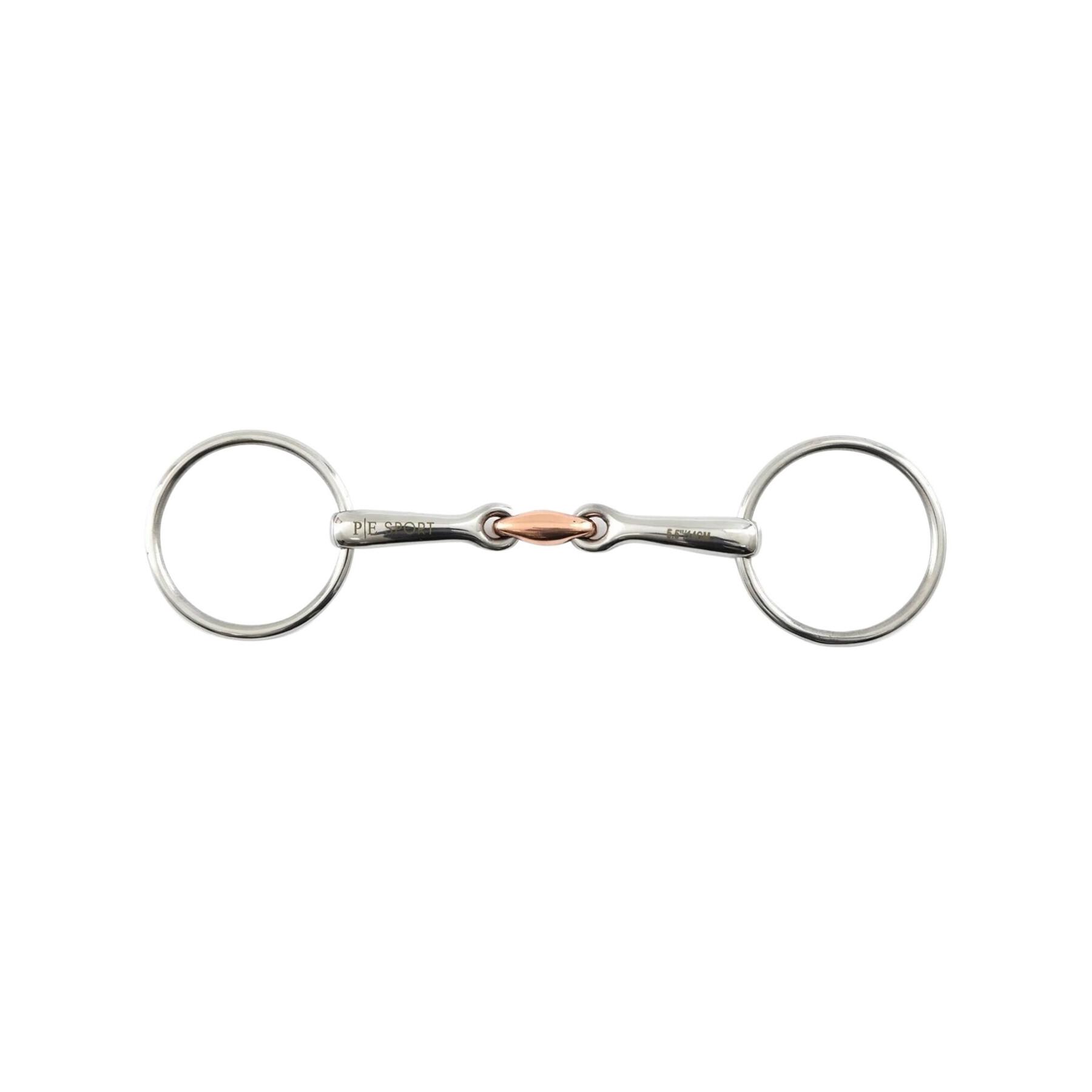 Double-breaded bit with copper pad Premier Equine