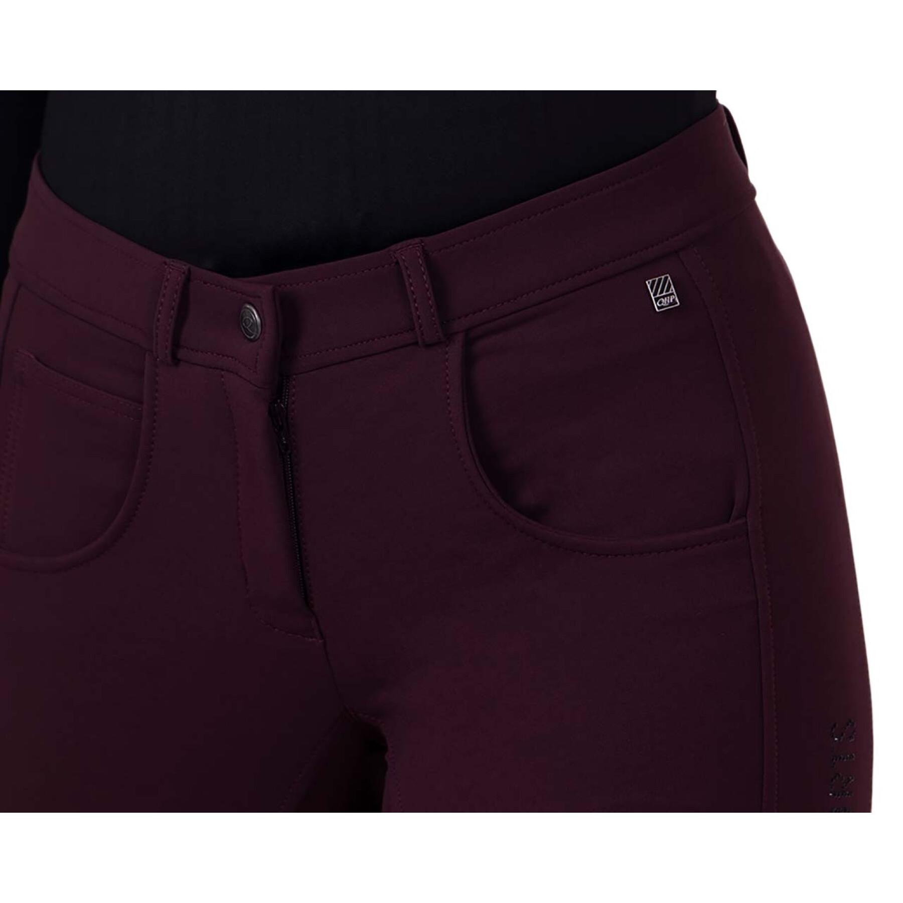 Women's riding pants with grip QHP Mireille