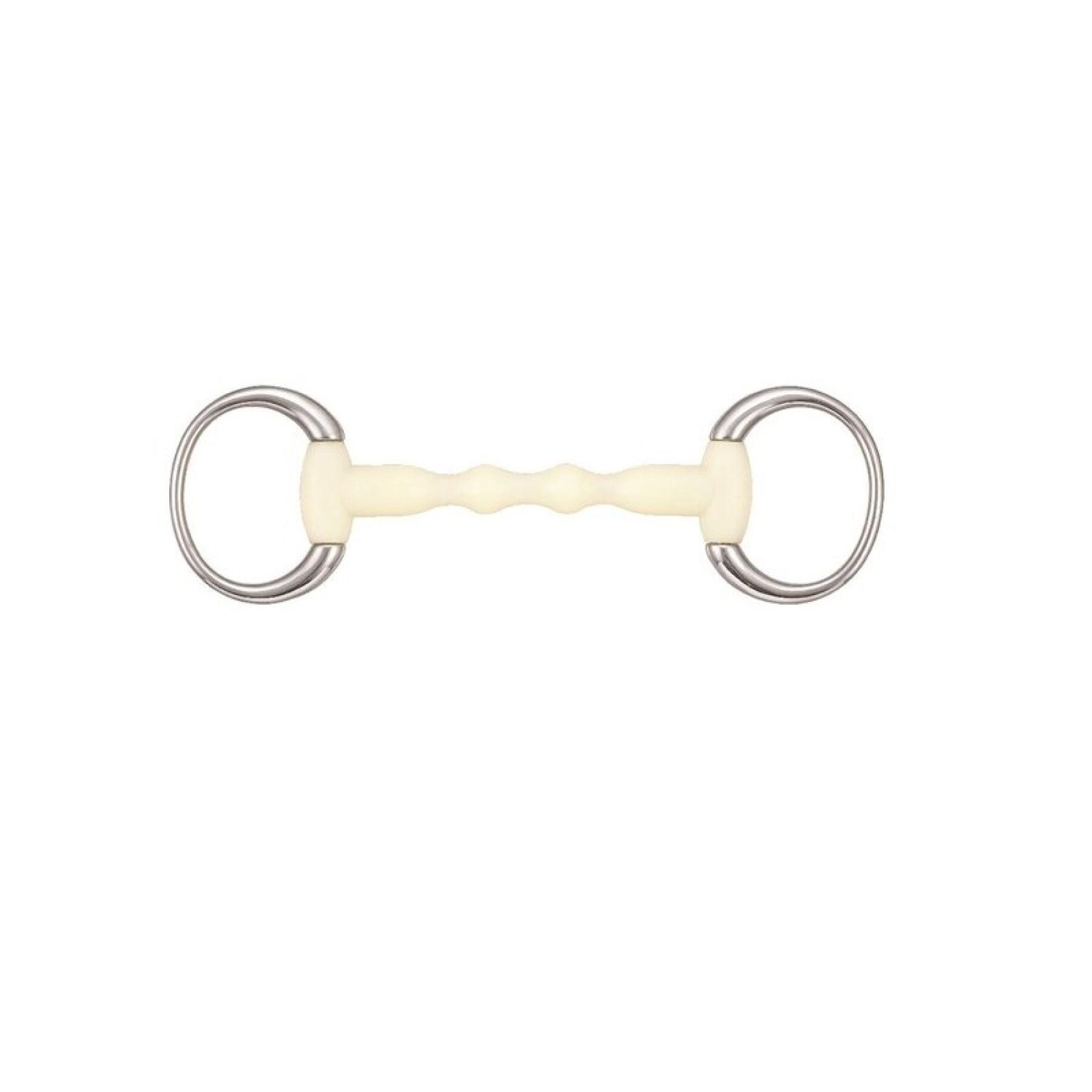 Olive bit for straight horse Soyo Happy mouth "mullen" round ring
