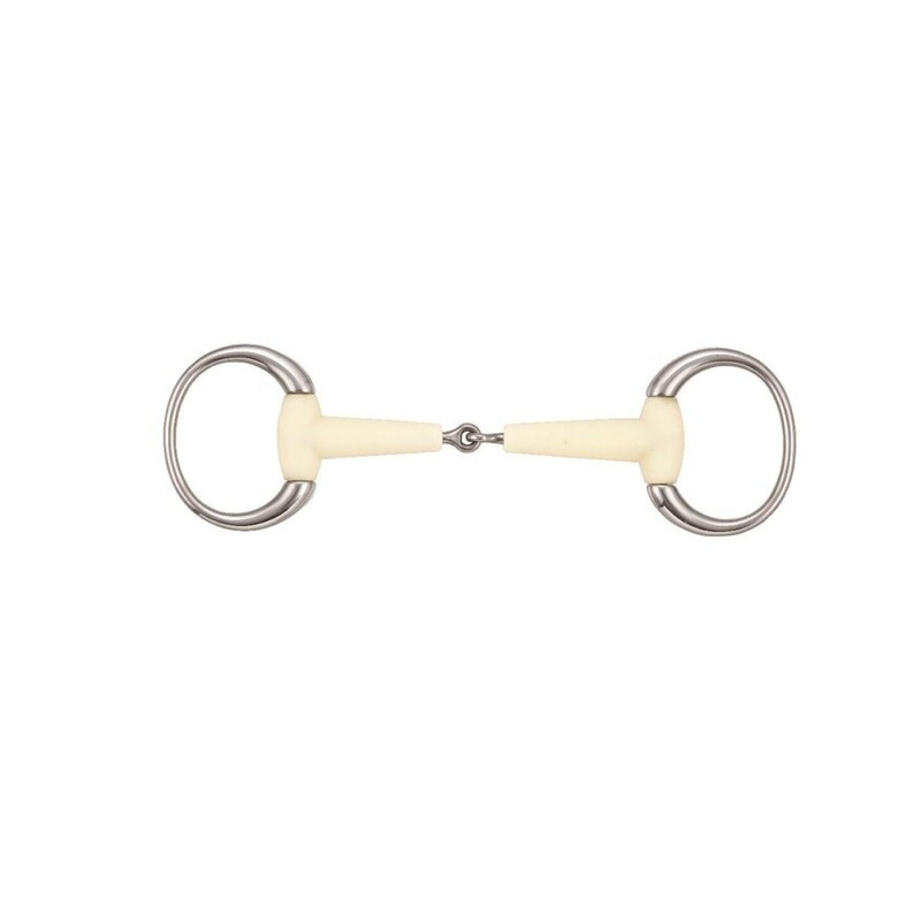 Olive bit for horse single round ring Soyo Happy mouth