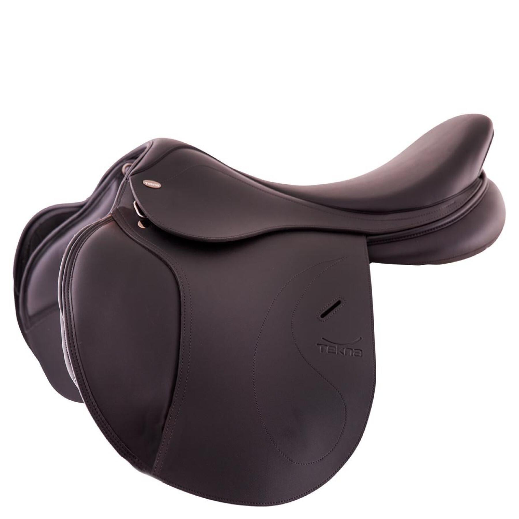Leather jumping saddle for horses Tekna S-Line QC