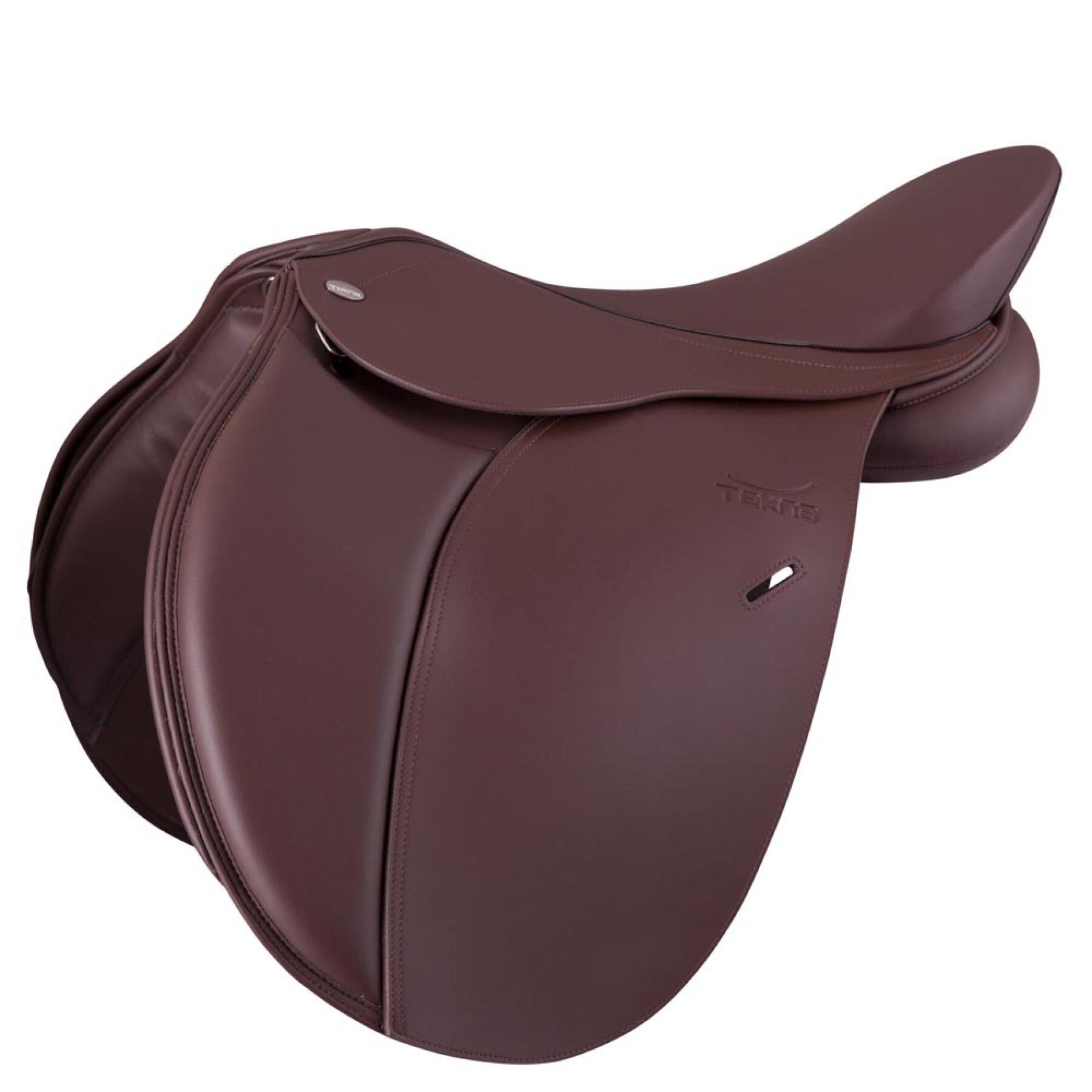 Mixed leather horse saddle Tekna Extra Wide S-Line QC
