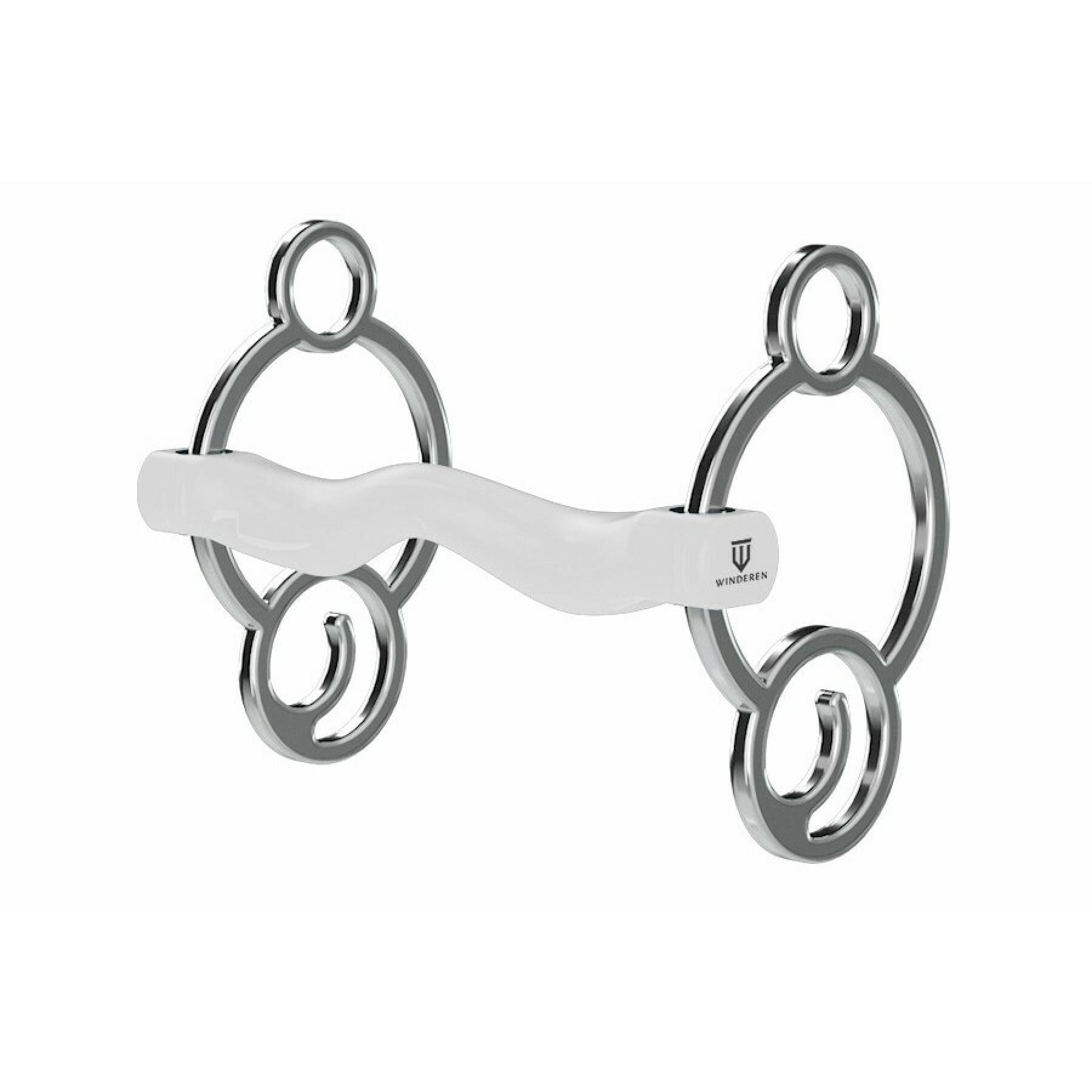 Pessoa bit for straight barrel horse with tongue hole Winderen