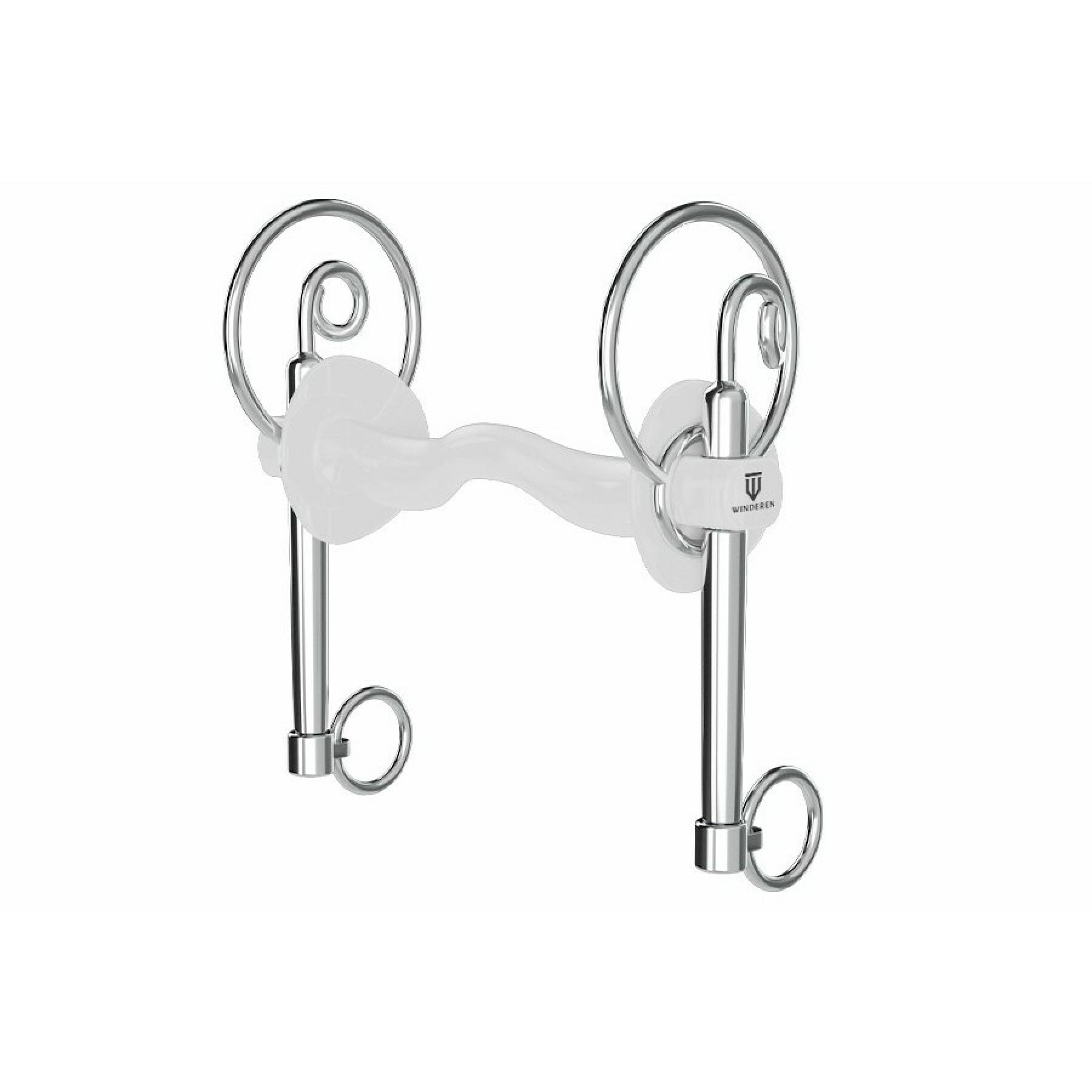 Bit swales for horses with long legs and straight barrel with tongue hole and washers Winderen Swales