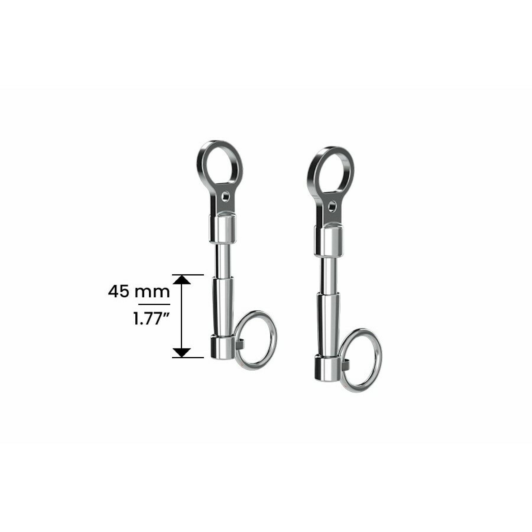 Set of 3 bridle bits for straight barrel horse with tongue passage Winderen