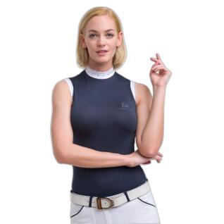 Riding polo shirt without sleeves for women Cavalliera Logan