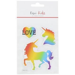 Set of 5 horse riding stickers - unicorn love stickers Equi-Kids Relief