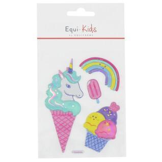 Set of 5 horse riding stickers - ice unicorn stickers Equi-Kids Relief