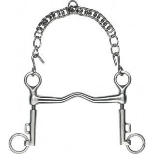 Horse bit with pump and short branches stainless steel satin Feeling