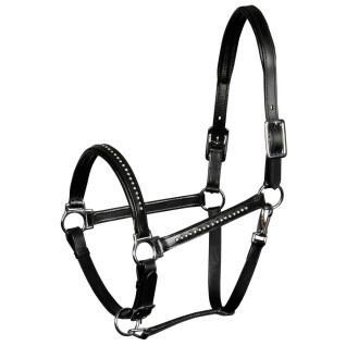 Leather horse halter with crystal Harry's Horse Finesse