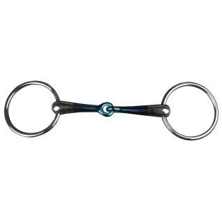 Two-ring snaffle bit with soft iron joint Horka