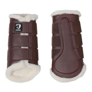 Closed horse gaiters with fur Horka