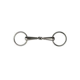 Two-ring snaffle bit for full barrel Metalab Pinchless