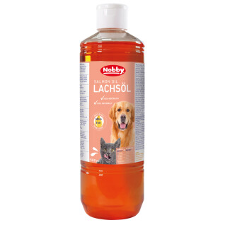 Salmon oil food supplement for dogs and cats Nobby Pet 500 ml