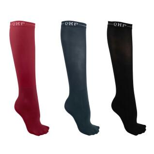 Set of 3 riding socks QHP Color