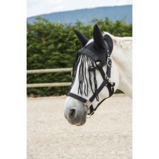 Horse cap with fly swatter Riding World mesh éco