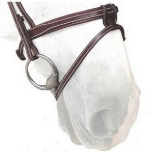 Horse noseband Silver Crown Flash