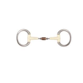 Double jointed olive bit for horses + copper roller Soyo Happy mouth "contour"