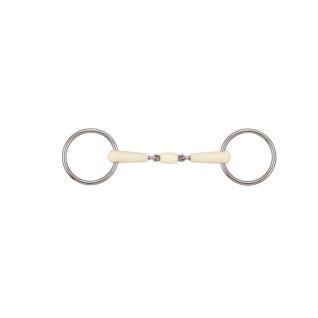 Two-ring snaffle bit removable joint ring + roller Soyo