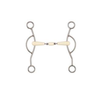 American horse gag bit with double joint + roller Soyo Happy mouth