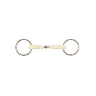 Two-ring snaffle bit removable horse single joint Soyo Happy mouth "ribbed"
