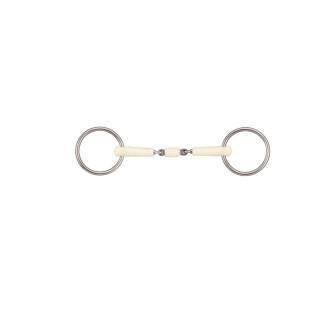 Two-ring snaffle bit with double joint + roller Soyo