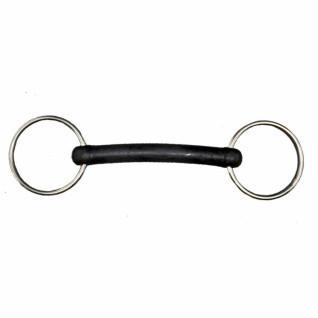 Two-ring stainless steel horse bit with rigid rubber Tattini